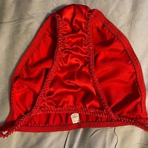 Joe Boxer Red Satin String Bikini Panties Red